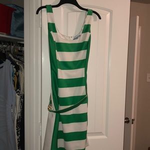 Antonio Melani size 14 green and white dress